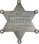 Sheriff 6 Point Obsolete Old West Police Badge
