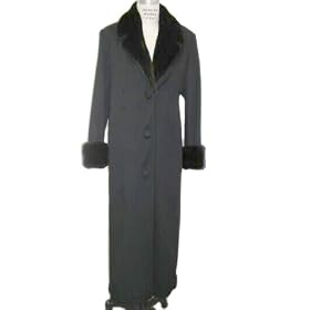 Buy 100% 17 Ounce Loro Piana Cashmere Straight Body Coat w Mink Notch Collar and Cuffs USA Made by FursNewYork