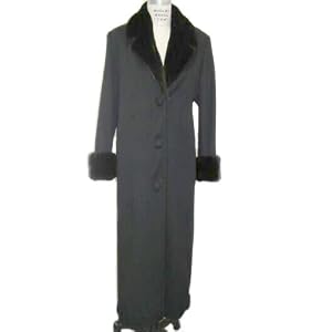 Buy 100% 17 Ounce Loro Piana Cashmere Straight Body Coat w Mink Notch Collar and Cuffs USA Made by FursNewYork