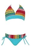 Rainbow Dots Girls Two Piece Banded Bikini Swimsuit - Plus Size Swimsuit Plus Size Swimsuits