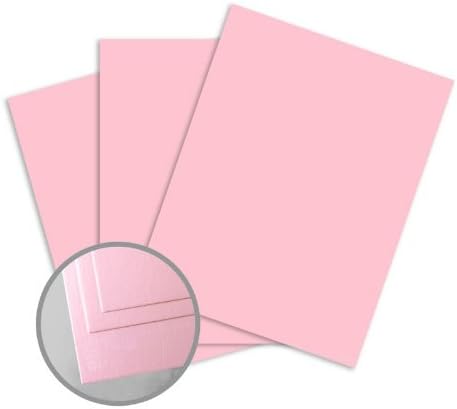 ColorMates Light Pretty Pink Card Stock - 12 x 12 in 65 lb Cover Smooth 25 per Package