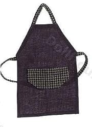 Dollhouse Miniature Workshop Apron in Denim and Blue Microcheck