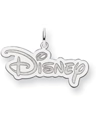 Disneys Logo Charm in Sterling Silver - 1 Inch