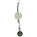 Belly Navel Rings Uv Marijuana Leaf Summer Fashion Jewelry