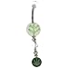 Uv Marijuana Leaf Dangle Belly Ring