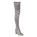 Cape Robbin Betisa-4 Women's Side Zip Block Heel Stretchy Snug Fit Thigh High Boots