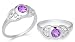 Round Cut Amethyst Ring Sterling Silver