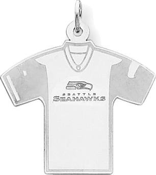 Sterling Silver NFL Seattle Seahawks Football Jersey Charm