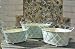 3Antique Plant Pots Gift Set- Oval Shabby Chic Plant Containers