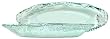 Spanish Recycled Textured Glass Large Oval Bowl 16"x7"x3"H