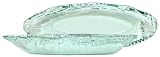Spanish Recycled Textured Glass Large Oval Bowl 16"x7"x3"H