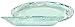 Spanish Recycled Textured Glass Large Oval Bowl 16"x7"x3"H
