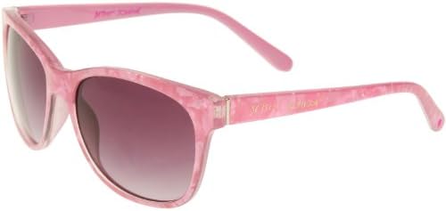 BETSEY JOHNSON Agate Marble Pink Wayfarer Sunglasses,PNK