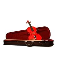 Full Size Violin 4 x 4 With Case - Metallic Red