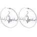 BABY PHAT Silver Tone CAT HOOP Earrings LARGE