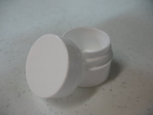 Lip Balm Containers - 0.25 Ounce White Plastic Lip Balm Jars w/lids, 12 Pack