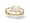 14K Yellow Gold Genuine Trillion Opal and Diamond Filligree Ring - Size 4