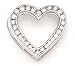 10kt White Gold Diamond Heart Charm- DS1197