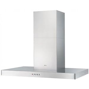 Designer Collection 36\” Stilo Wall Mount Chimney Range Hood 600 CFM Internal Pro Blower Halogen Lights 4 Speed LED Display Control 6\” Round Duct: Stainless Steel