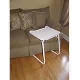 Adjustable TV Tray - Table Mate Classic - Medium (White) (21-3/4 - 29-1/4H x 23W x 17D)