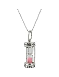 Sterling Silver Kissing Timer on 18" Box Chain Necklace