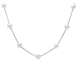 14k White Gold Freshwater Cultured Pearl 5.5-6.0mm Necklace, 17"