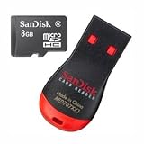 SanDisk 8GB Micro SD (SDHC) Card - Class 4 + USB Reader