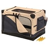 Precision Pet Navy & Tan Colored Portable Soft Side Dog Crate X-Small 20 L x 13 W x 12 H 1000 model