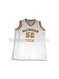 White No. 52 Game Used Michigan Tech Champion Basketball Jersey