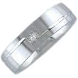 Princess Cut Diamond, 14Kt. White Gold. Diamond Comfort-Fit Wedding Band