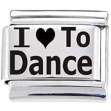 Body Candy Italian Charms Laser I LOVE TO DANCE