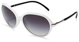 Ralph by Ralph Lauren Women's 0RA5103 Round Sunglasses,White Frame/Grey Gradient Lens,one size