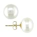 9-10mm Cultured Freshwater Button Pearls, 14K Yellow Gold Earrings