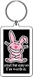 it's happy bunny 'Cruel But Cute So I'm Worth It' Lucite Key Chain