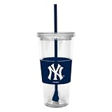 MLB New York Yankees 22-Ounce Insulated Straw Tumbler with Sleeve