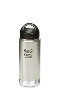 Klean Kanteen Wide Insulated Bottle with Stainless Steel Loop Cap (Brushed Stainless, 16-Ounce)