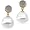 14K White Gold Paspaley South Sea Cultured Pearl and Chalcedony Earrings - 12.00mm