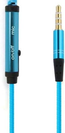 2015 OYIDO ml High Quality Metal Headset with tangle free wire and Microphone & Remote for Iphone,Samsung and other Mobile Phones. Style:in-ear. Connectors: 3.5 mm. With Super Sound and noise Cancellation features (blue)