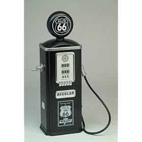 Old Fashioned Black Toy Gas Pump, - Nostalgic Design, Working Crank, Inside CD Storage... by HomeLifeShopping
