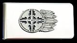 Sculpted Pewter Moneyclip - Shield & Feathers - Sculpted Pewter Money Clip/Card Holder