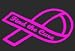 Breast Cancer Ribbon Decal Stikcer 6 tall Hot Pink