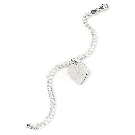 Tiffany Style Sterling Silver Charm Bracelet - Free Engraving