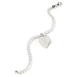 Tiffany Style Sterling Silver Charm Bracelet - Free Engraving