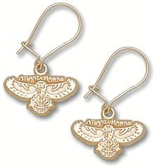 Atlanta Hawks 14K Gold Dangle Earrings