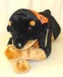 Harley-Davidson&reg; "Wheelie" Rottweiler puppy / dog. Long and plush. Measures 31 inches laying down. Authentic Licensed Harley-Davidson. 20216