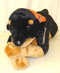 Harley-Davidson&reg; "Wheelie" Rottweiler puppy / dog. Long and plush. Measures 31 inches laying down. Authentic Licensed Harley-Davidson. 20216