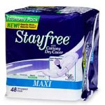 Stayfree Maxi Pads, Heavy 48 pads