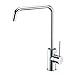 Light 12.8" One Handle Single Hole Kitchen Faucet with High Swivel Spout Finish: Stainless Steel