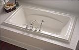 American Standard 2742.328.011 Arctic Town Square Town Square 6 Foot Drop In Jetted Tub with Center Drain 2742.328