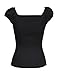 JUESE Women's 1950's Sweetheart Cocktail Party Casual Top Tee